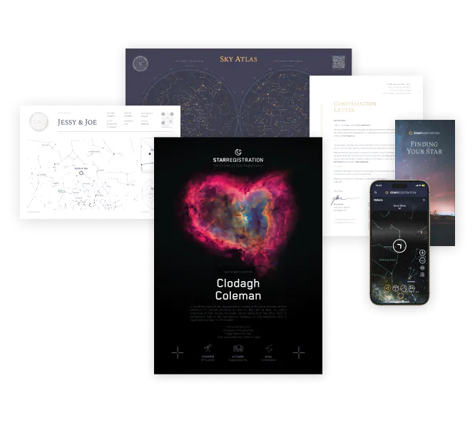 LabelStars digital star certificate, star map, sky atlas and mobile app