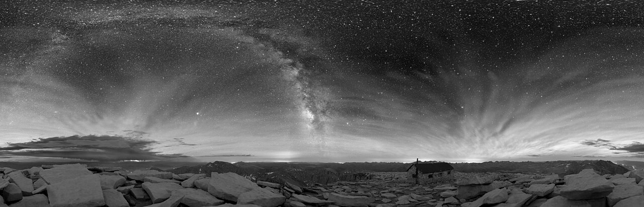 The Milky Way over Sequoia National Park on a dark summer night
